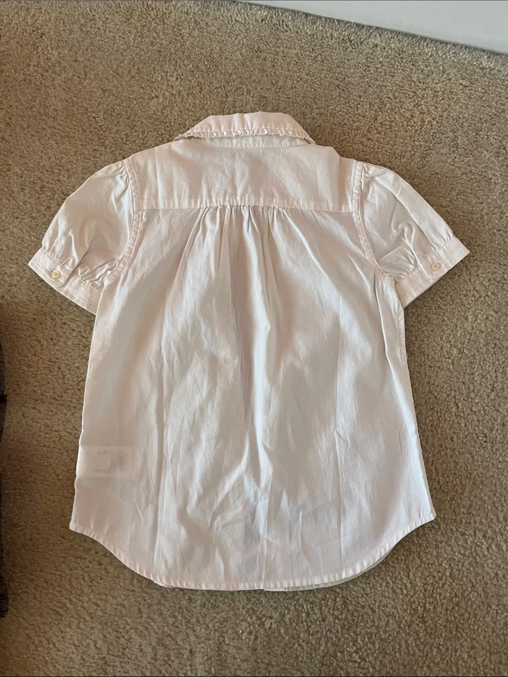 Polo by Ralph Lauren Off White Short-Sleeve Button-Down Shirt